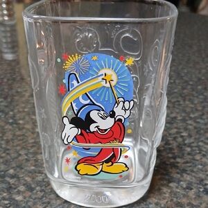 Disney Sorcerer Mickey Glass Tumbler - Blue, Red, Yellow, Black